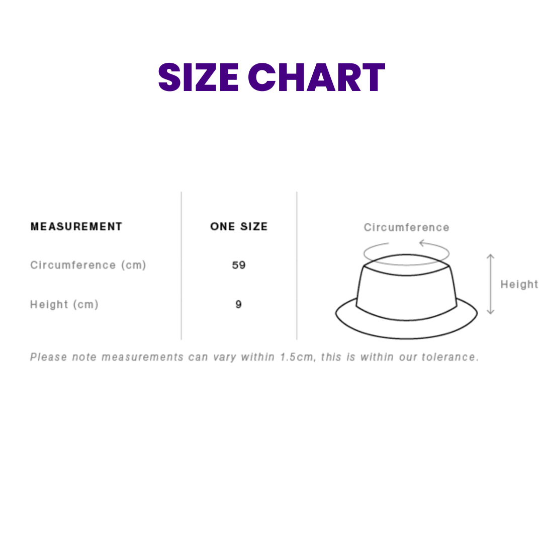 Wide Brim Bucket Hat - One Size